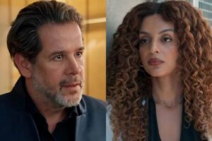 Três Graças: Fora de controle, Ferette tenta matar Viviane, mas acerta o filho 