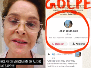 Atriz da Globo denuncia golpe com voz criada por IA e faz alerta após celular ser clonado