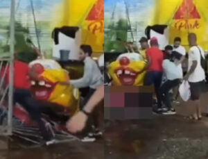 Acidente em brinquedo de parque de diversões deixa um morto e três feridos; veja vídeo