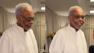 Aos 9 anos, neto de Gilberto Gil rouba a cena nos bastidores de show: ‘Entregou carisma’