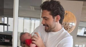 Gustavo Mioto mostra momento fofo com a sobrinha recém-nascida e se declara: “A pessoa que eu mais amo!”