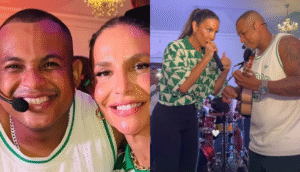 Ivete Sangalo surge de surpresa em roda de samba em Salvador e agita público; veja vídeo