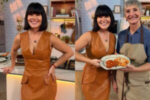 Mari Bridi mostra bastidores cozinhando com a mãe: “Receita de família”