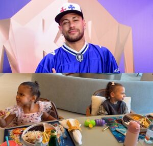 Neymar Jr. compartilha momento fofo entre Mavie e Helena: Almoço das princesas
