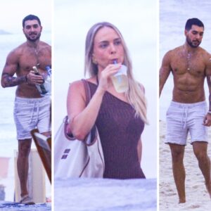 Tata Estaniecki e o amigo Whagner Duarte