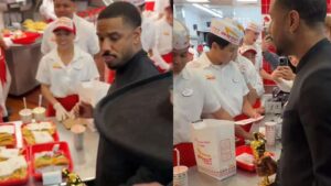 Michael B. Jordan leva estatueta do Oscar a fast food para comemorar prêmio de melhor ator