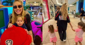 Virginia usa avião de Zé Felipe e curte tarde com os filhos em um shopping de São Paulo