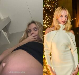 Grávida, Isabella Scherer mostra barrigão e se diverte com umbigo à mostra: O limão siciliano voltou